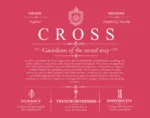 Cross personalized last name meaning in Red