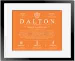 Dalton surname history and heritage in Orange with Black Matte Frame