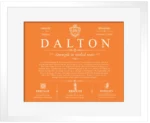 Dalton surname history and heritage in Orange with White Matte Frame Dalton surname history and heritage in Orange with White Matte Frame