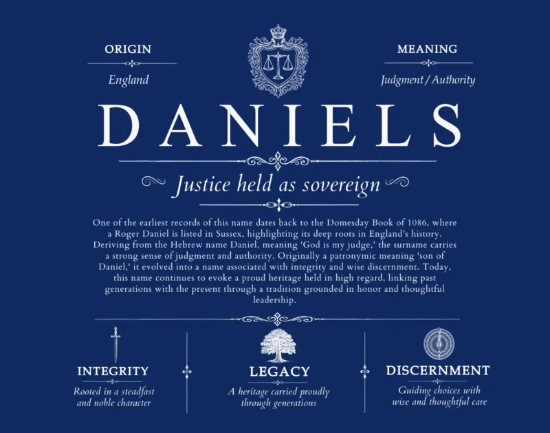 Daniels surname origin and history in Deep Blue