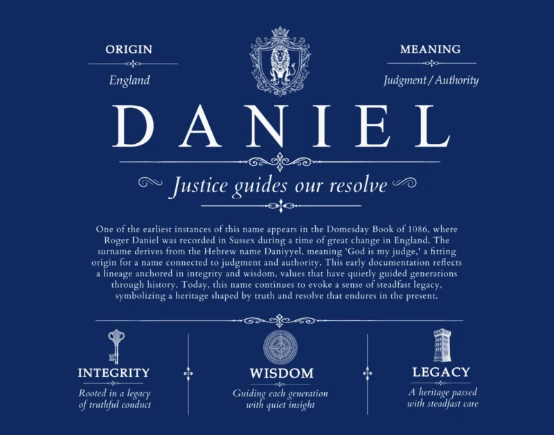 Daniel personalized surname meaning in Deep Blue