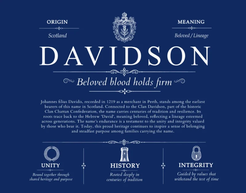 Davidson last name origin and heritage in Deep Blue