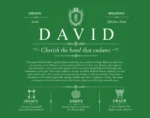 David personalized last name meaning in Dark Green