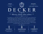 Decker personalized family surname in Deep Blue