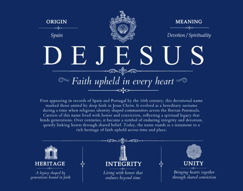 Dejesus family name origin and history in Deep Blue