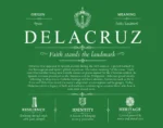 Delacruz personalized family surname in Dark Green
