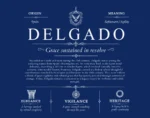 Delgado personalized surname meaning in Deep Blue