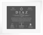 Diaz surname meaning history and origin in Gray with White Matte Frame Diaz surname meaning history and origin in Gray with White Matte Frame