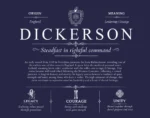 Dickerson family name meaning and origin in Navy Blue Dickerson family name meaning and origin in Navy Blue