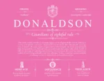 Donaldson surname heritage and history in Pink Donaldson surname heritage and history in Pink