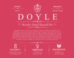 Doyle personalized surname meaning in Red