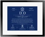 Do personalized last name meaning in Deep Blue with Black Matte Frame