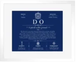 Do personalized last name meaning in Deep Blue with White Matte Frame