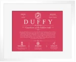 Duffy surname meaning history and origin in Red with White Matte Frame Duffy surname meaning history and origin in Red with White Matte Frame