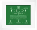 Fields surname meaning origin and heritage in Dark Green with White Matte Frame Fields surname meaning origin and heritage in Dark Green with White Matte Frame