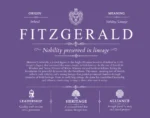 Fitzgerald family name meaning and history in Purple