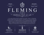 Fleming family name meaning and origin in Navy Blue