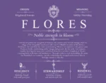 Flores personalized last name meaning in Purple