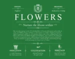 Flowers family name heritage in Dark Green