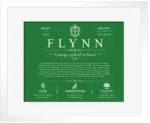 Flynn personalized family surname in Dark Green with White Matte Frame Flynn personalized family surname in Dark Green with White Matte Frame