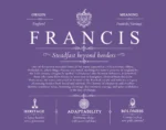 Francis family name origin and history in Purple