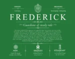 Frederick personalized last name meaning in Dark Green