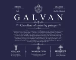 Galvan surname history and heritage in Navy Blue Galvan surname history and heritage in Navy Blue