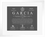 Garcia surname meaning and origin in Gray with White Matte Frame