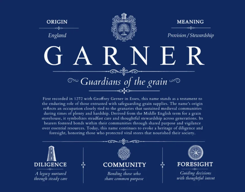 Garner surname history and family heritage in Deep Blue