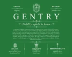 Gentry family name meaning and origin in Dark Green Gentry family name meaning and origin in Dark Green