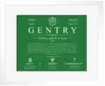 Gentry family name meaning and origin in Dark Green with White Matte Frame Gentry family name meaning and origin in Dark Green with White Matte Frame