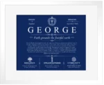 George family name meaning and origin in Deep Blue with White Matte Frame George family name meaning and origin in Deep Blue with White Matte Frame