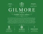 Gilmore last name meaning and origin in Dark Green