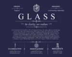 Glass personalized last name meaning in Navy Blue