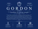 Gordon personalized last name meaning in Deep Blue