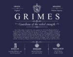 Grimes surname history and family heritage in Navy Blue