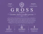 Gross surname meaning and heritage in Purple