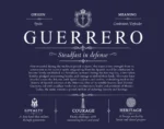 Guerrero surname history and heritage in Navy Blue