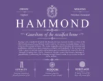 Hammond family name history in Purple Hammond family name history in Purple