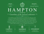 Hampton surname heritage and history in Dark Green