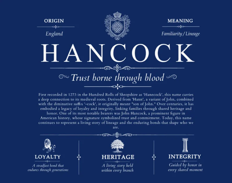 Hancock family name history in Deep Blue