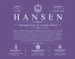 Hansen family name meaning and origin in Purple Hansen family name meaning and origin in Purple
