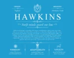 Hawkins personalized surname meaning in Blue