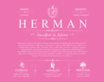 Herman personalized family surname in Pink Herman personalized family surname in Pink