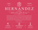 Hernandez family name heritage in Red