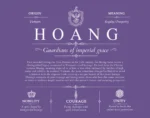 Hoang last name meaning and origin in Purple