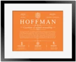 Hoffman surname meaning history and origin in Orange with Black Matte Frame