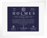 Holmes personalized surname meaning in Navy Blue with White Matte Frame Holmes personalized surname meaning in Navy Blue with White Matte Frame