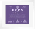 Horn surname meaning origin and heritage in Purple with White Matte Frame