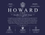 Howard family name history in Navy Blue